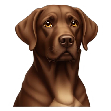 Chien labrador chocolat sticker
