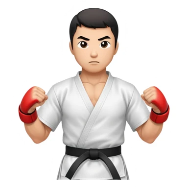 karate fighter sticker