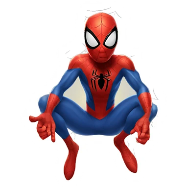 Spider man in web sticker
