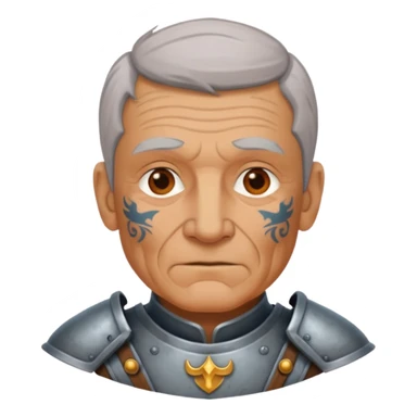 elderly tattooed knight sticker