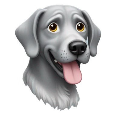 Grey dog sticker