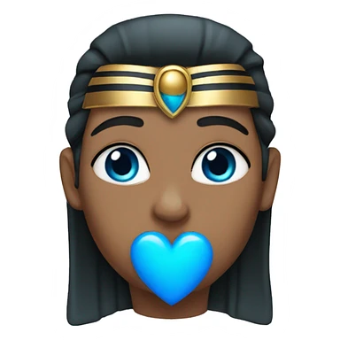 Egyptian blue heart sticker