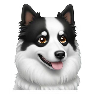 Black and white spitz sticker