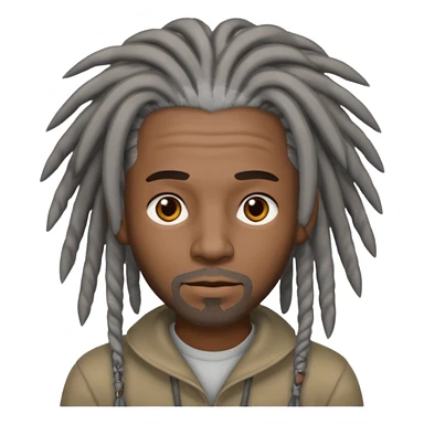 Homem negro de dreads grisalhos sticker
