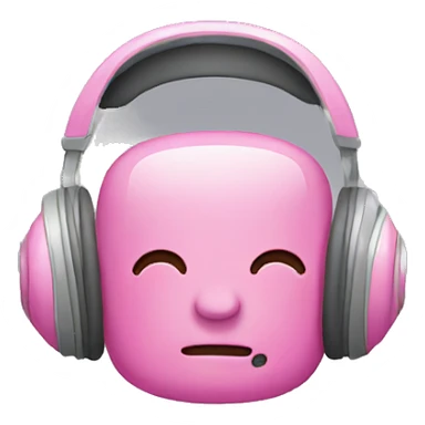 Pink headphones sticker