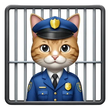  jail place with police cat sticker
