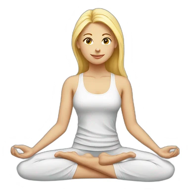 yoga girl blone sticker