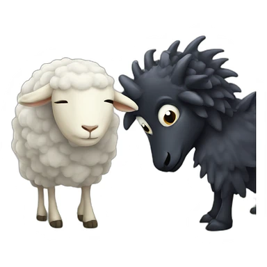 Dark dragon, slipping on a sheep sticker