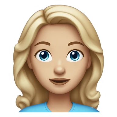 woman with light brown hair and blue eyes with long eyelashes sticker