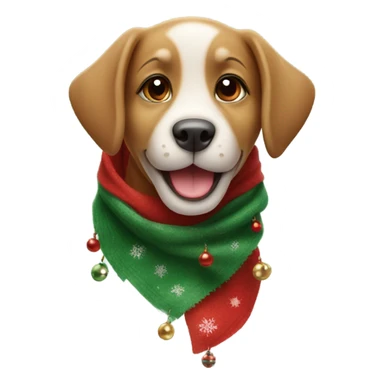 Christmas puppy sticker