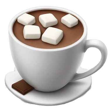 Hot chocolate with marshmellows sticker