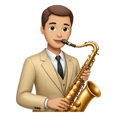 Swing jazz musician playing saxophone sticker