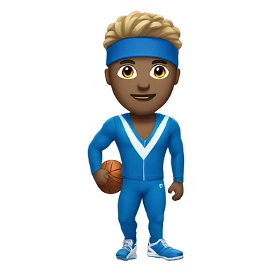 sport man in blue sport suit sticker