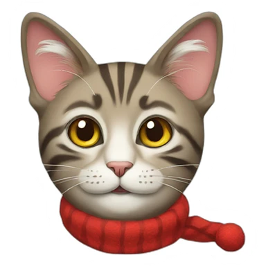 Cat in christmas mode sticker