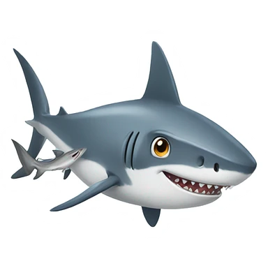 Bird with shark  sticker