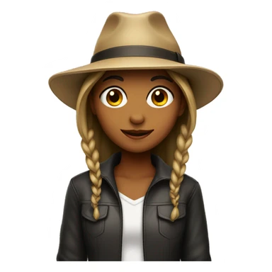girl with hat sticker