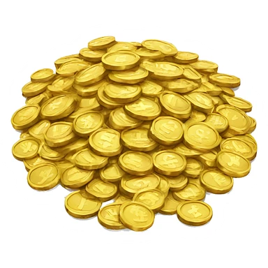 pile of gold coins sticker