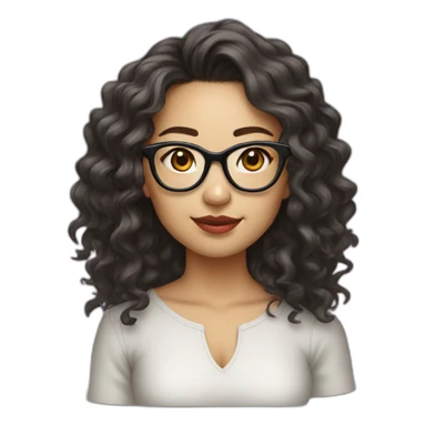 hot-chinese-girl-with-wavy-hair-and-glasses sticker