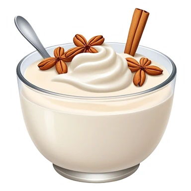 Yogurt with cinnamon cereal sticker