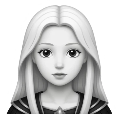 Aasimar dnd estilo blanco y negro dibujo sticker