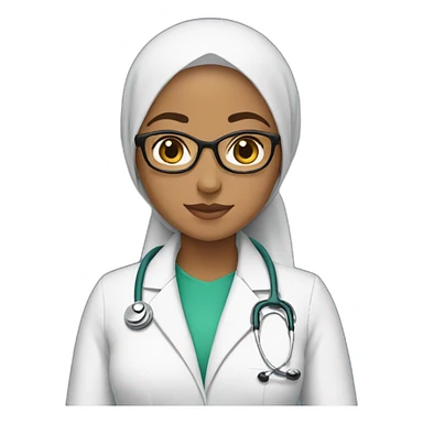 Hijabi doctor sticker