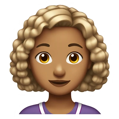 Tan Girl with ribbon in hair sticker