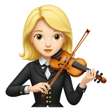 yellow-colored violinist woman  sticker