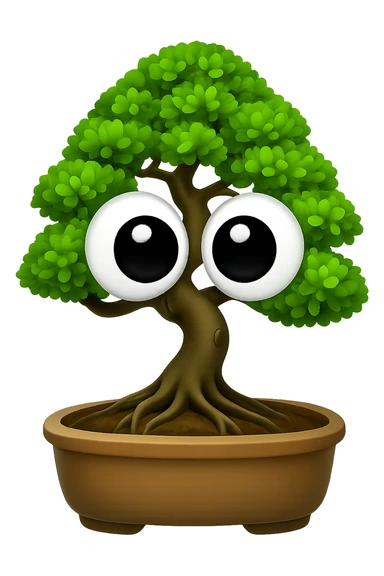 Make the eyeballs much bigger in the style of apple style emojis with transparent background. sticker