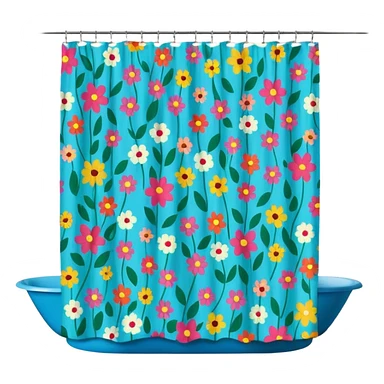 flower shower curtain sticker