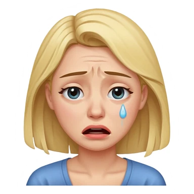 WOMAN CRYING realisim style sticker