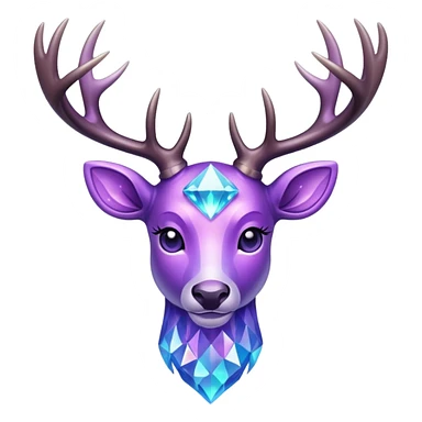 glitter purple and cian pokemon crystal deer sticker