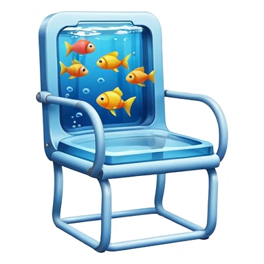 aquarium in the shape of a chair  sticker