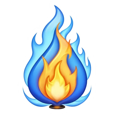 blue flame sticker
