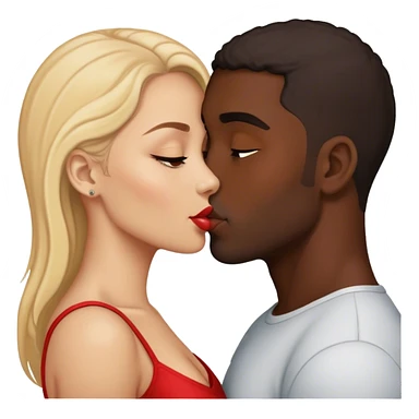 woman men kiss sticker