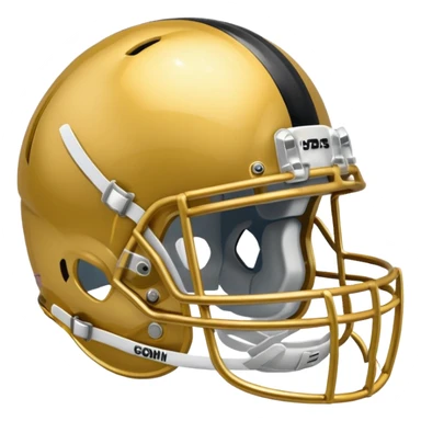 College football player helmet in gold color  sticker