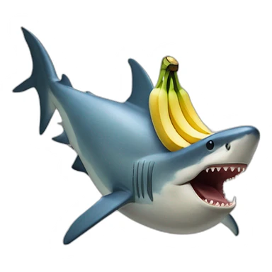 Requin mange banane sticker