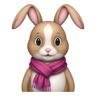 bunny with scarf sticker