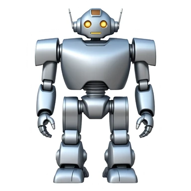 A giant robot standing heroically sticker