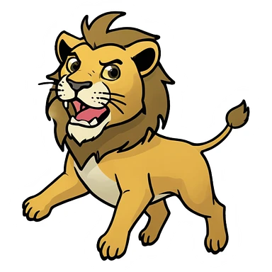 Flying lion  sticker