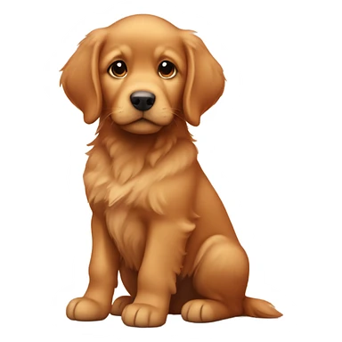 Adorable red retriever puppy sticker
