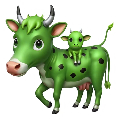 alien with cow sticker