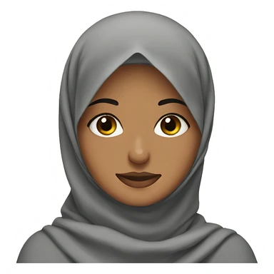 Hijabi covering half her face sticker