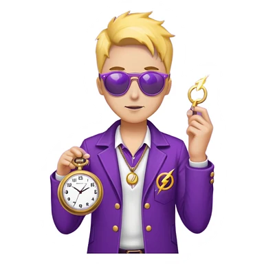 🕵️🕰️⚡️😎💜 sticker