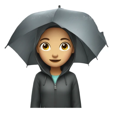 girl in the rain sticker