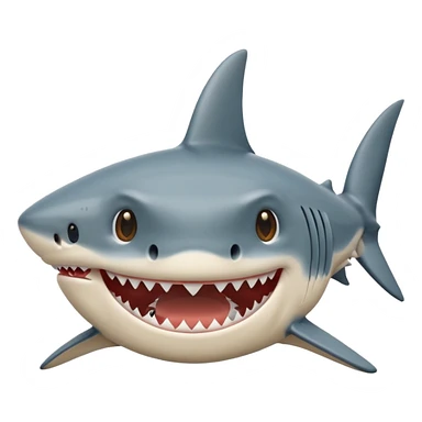 shark memoji doing the🤫 sticker