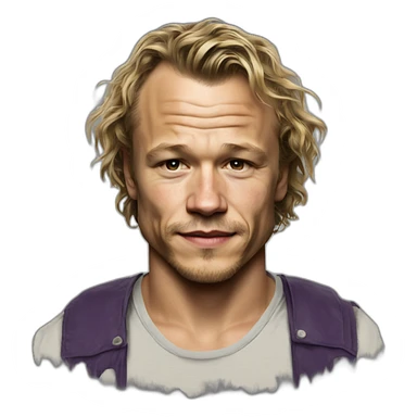 Heath Ledger wearing tee sticker