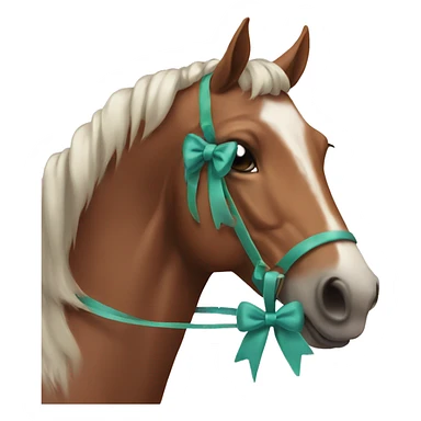 horse with bow sticker