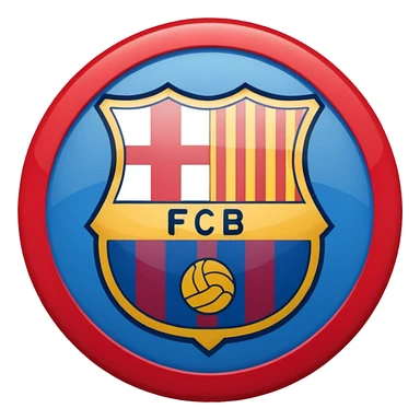 fc barcelona only logo not in cercle sticker