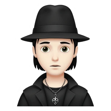 man goth in hat sticker