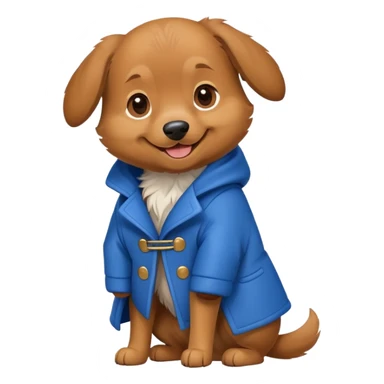 Dog in a coat sticker